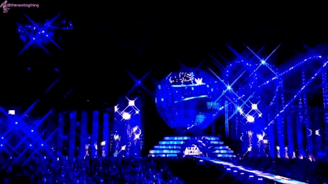 a stage with a sign that says wrestlemania