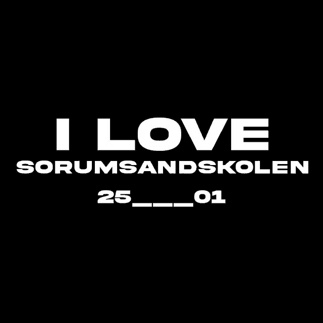 a poster that says i love sorumsandskolen