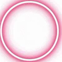 a close up of a man 's face in a pink circle with his eyes closed .
