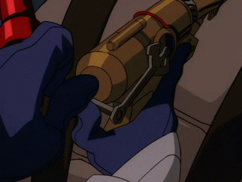 Gun Anime GIF - Gun Anime Huge Bullet GIFs