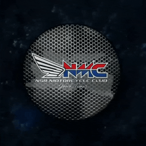a logo for a motorcycle club is displayed on a dark background