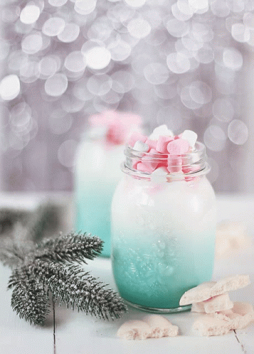 Blueberry Milkshake Cocktail Milkshake GIF - Blueberry Milkshake Cocktail Milkshake Christmas Treat GIFs