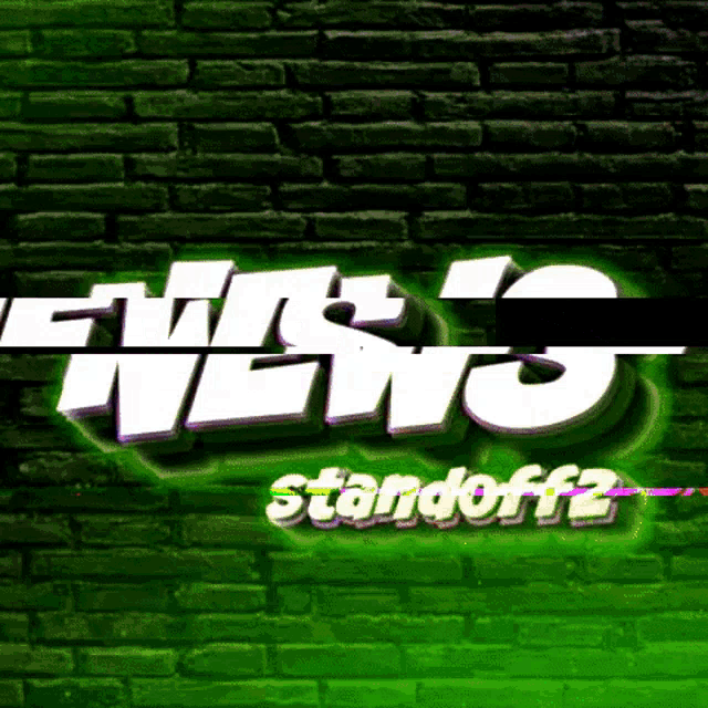 a green brick wall with the words news standoff2