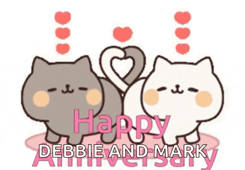 three cats are standing next to each other and making a heart shape with their tails .