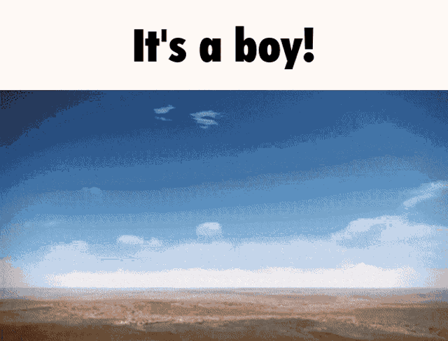 a picture of a desert with the words it 's a boy above it