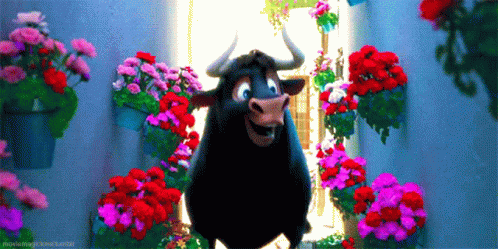 Ferdinand Bull GIF - Ferdinand Bull Smelling Flowers GIFs