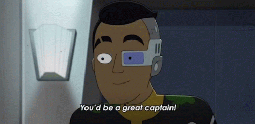 Youd Be A Great Captain Ensign Rutherford GIF - Youd Be A Great Captain Ensign Rutherford Star Trek Lower Decks GIFs