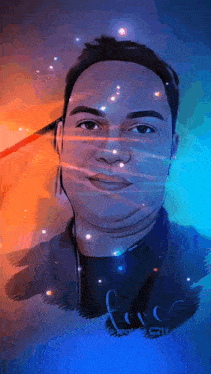 a painting of a man 's face with the word love in the lower right corner