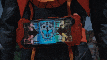 a close up of a person 's belt with a card that says ' akira ' on it