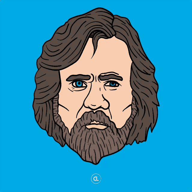 a drawing of a man with a beard and many eyes