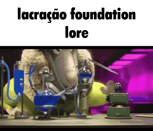 a cartoon of a sheep in a lab with the words lacracão foundation lore on the bottom