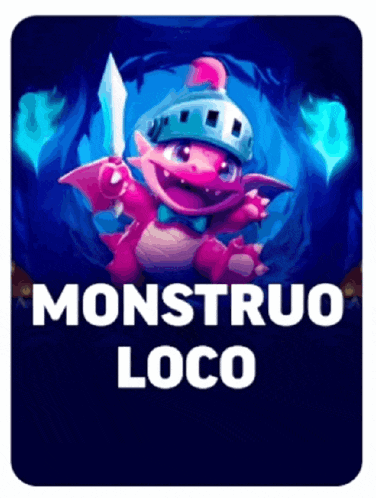 a cartoon character holding a sword and the words monstruo loco