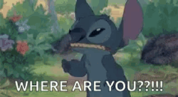 stitch from the movie lilo and stitch is asking where are you ?