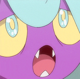 a close up of a cartoon character 's face with its mouth open