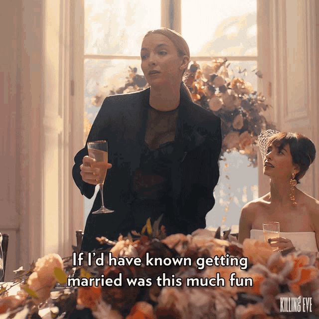 If Id Have Known Getting Married Was This Much Fun Id Have Done It Loads More By Now Jodie Comer GIF - If Id Have Known Getting Married Was This Much Fun Id Have Done It Loads More By Now Jodie Comer Villanelle GIFs
