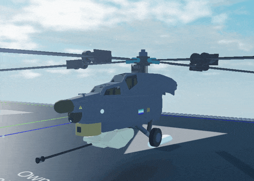 a computer generated image of a helicopter with the number 30 on the side