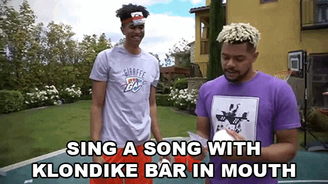 Sing A Song With Klondike Bar In Mouth Challenge GIF - Sing A Song With Klondike Bar In Mouth Sing A Song Klondike Bar In Mouth GIFs