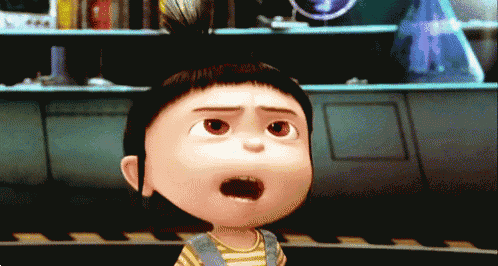 a cartoon character with a shocked look on her face