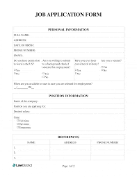 it is a job application form with a lot of information .