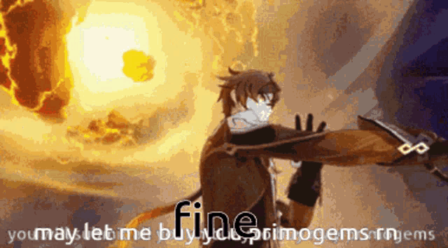 a pixelated image of a man holding a sword with the words fine written below him