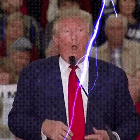 Trump Lightning GIF - Trump Lightning Funny GIFs