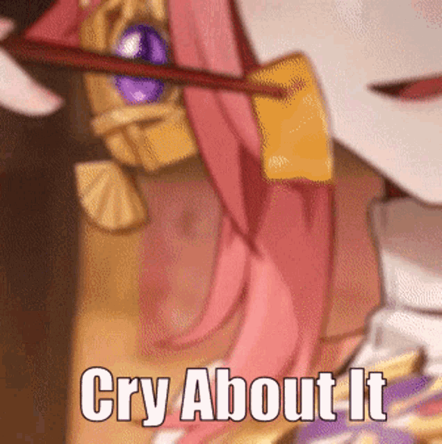 Yae Miko Cry About It GIF - Yae Miko Cry About It Cry About It Meme GIFs