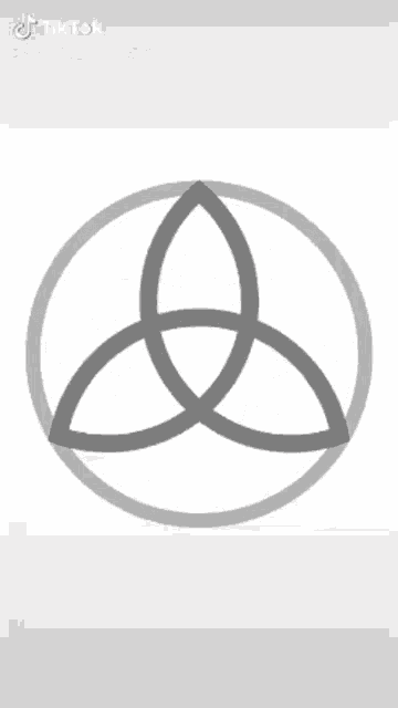 a drawing of a circle with three circles inside of it on a white background .