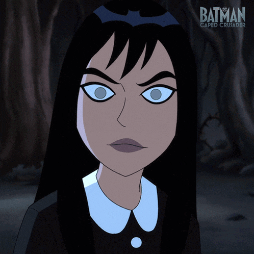 a poster for batman caped crusader with a cartoon character