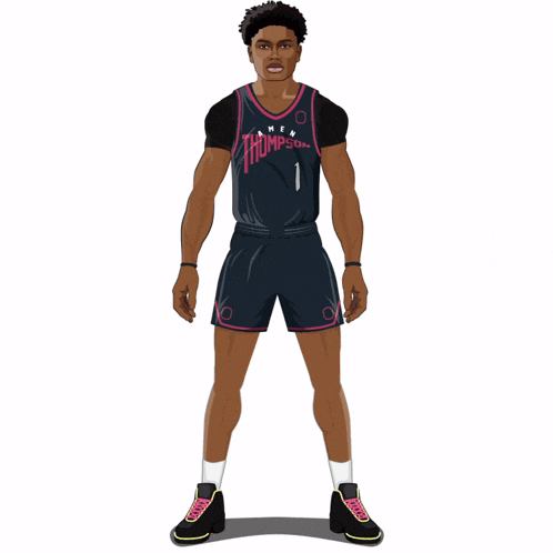 a cartoon of a basketball player wearing a denver timpson jersey