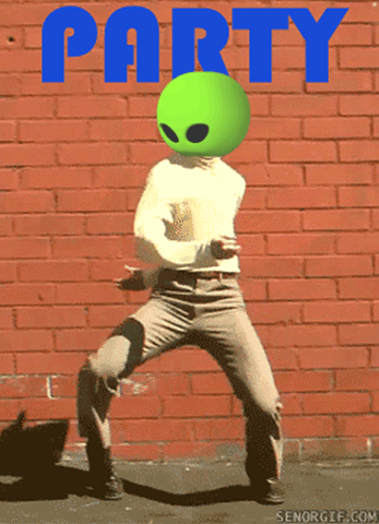 The Alien Boy Party Hard GIF