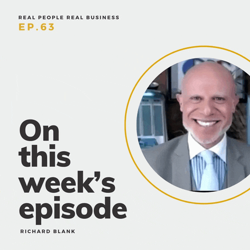 a man in a suit and tie is smiling on a poster that says on this week 's episode
