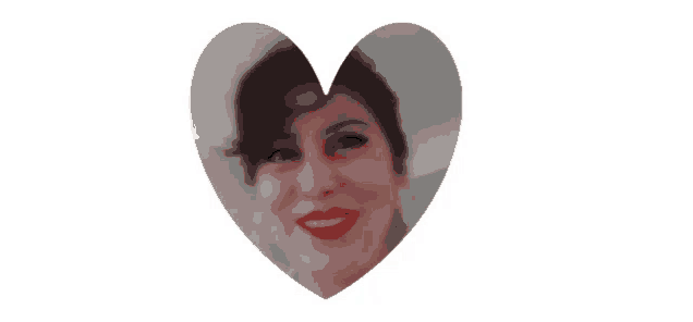 a picture of a woman in a heart shape