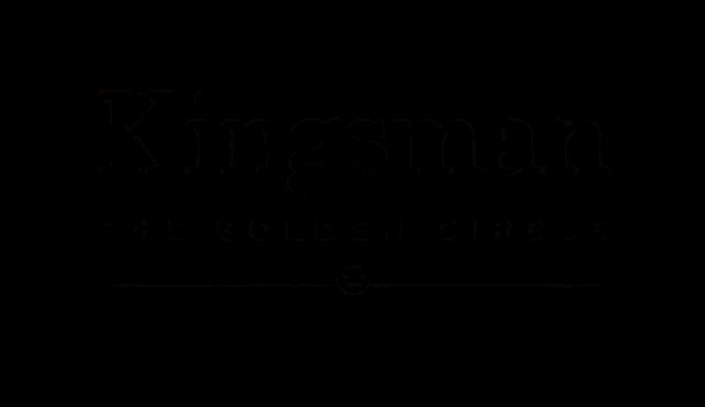 a logo for kingsman the golden circle in gold on a black background