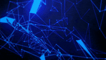 a blue background with a news banner in the middle