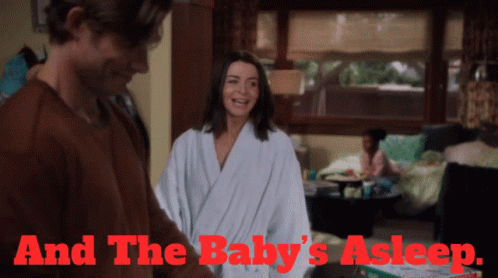 Greys Anatomy Amelia Shepherd GIF - Greys Anatomy Amelia Shepherd And The Babys Asleep GIFs