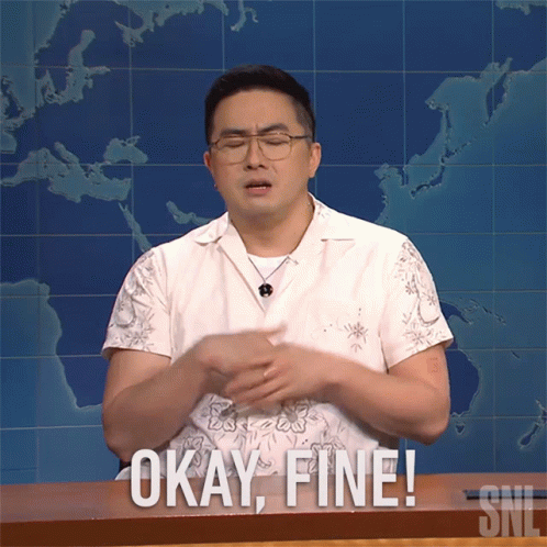 Okay Fine Bowen Yang GIF - Okay Fine Bowen Yang Saturday Night Live GIFs