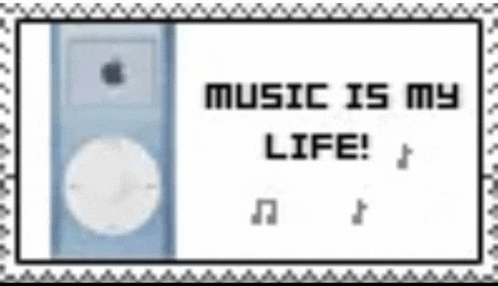 a picture of an ipod with the words music is my life