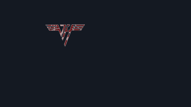a black background with a red white and blue logo