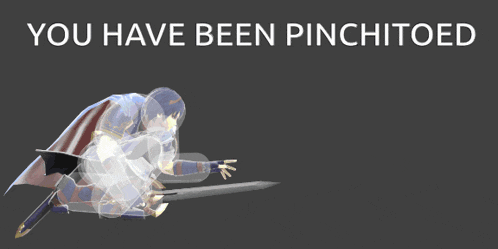 a picture of a person with the words you have been pinchitoed