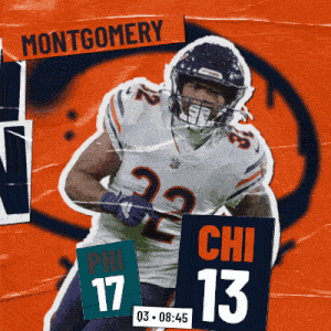 a poster of a football player with the name montgomery on top