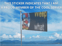 a sticker that says " this sticker indicates that i am a proud member of the cool serv "