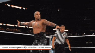 a wrestling match is being streamed on peacock in the u.s. and network elsewhere