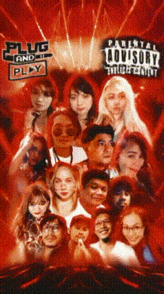 a poster for plug and play with a parental advisory on it