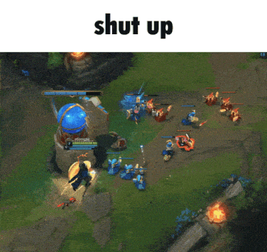 a screenshot of a video game with the words shut up on the bottom