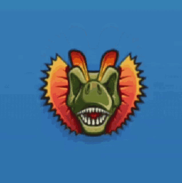 a cartoon illustration of a dinosaur with its mouth open