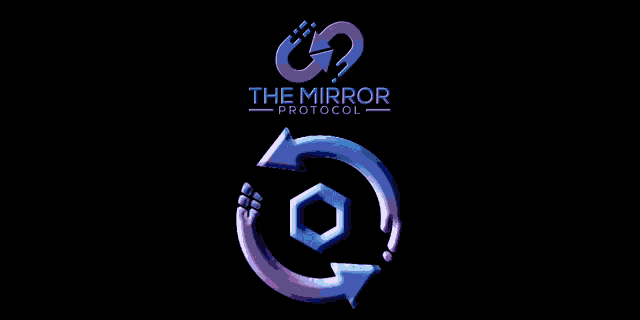 a logo for the mirror protocol is shown on a dark background