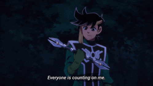 a cartoon character with a spear says i can pull something off at the last minute