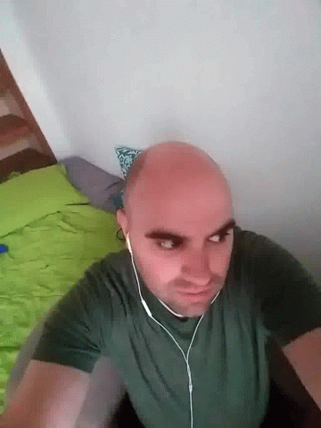 Bald Selfie GIF - Bald Selfie Earphones GIFs