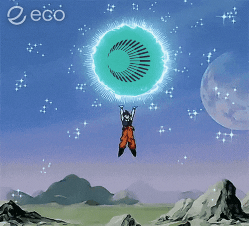 a cartoon of a person flying through the air with the word eco on the bottom left