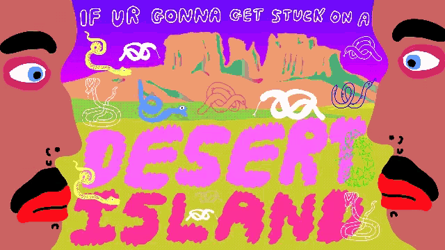 Get Stuck With Portugal The Man Desert Island GIF - Get Stuck With Portugal The Man Desert Island Staring GIFs